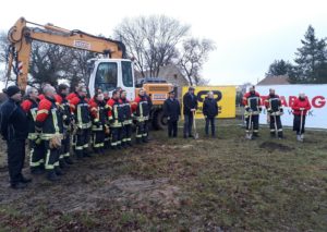 Erster Spatenstich Feuerwehrgerätehaus Farsleben