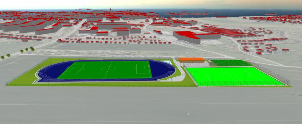 Grafische Darstellung des neuen Stadions