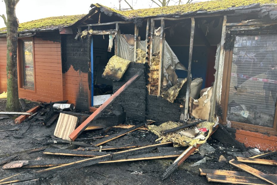 Youth club outside after fire