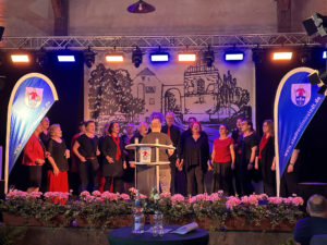 Gospel choir on stage