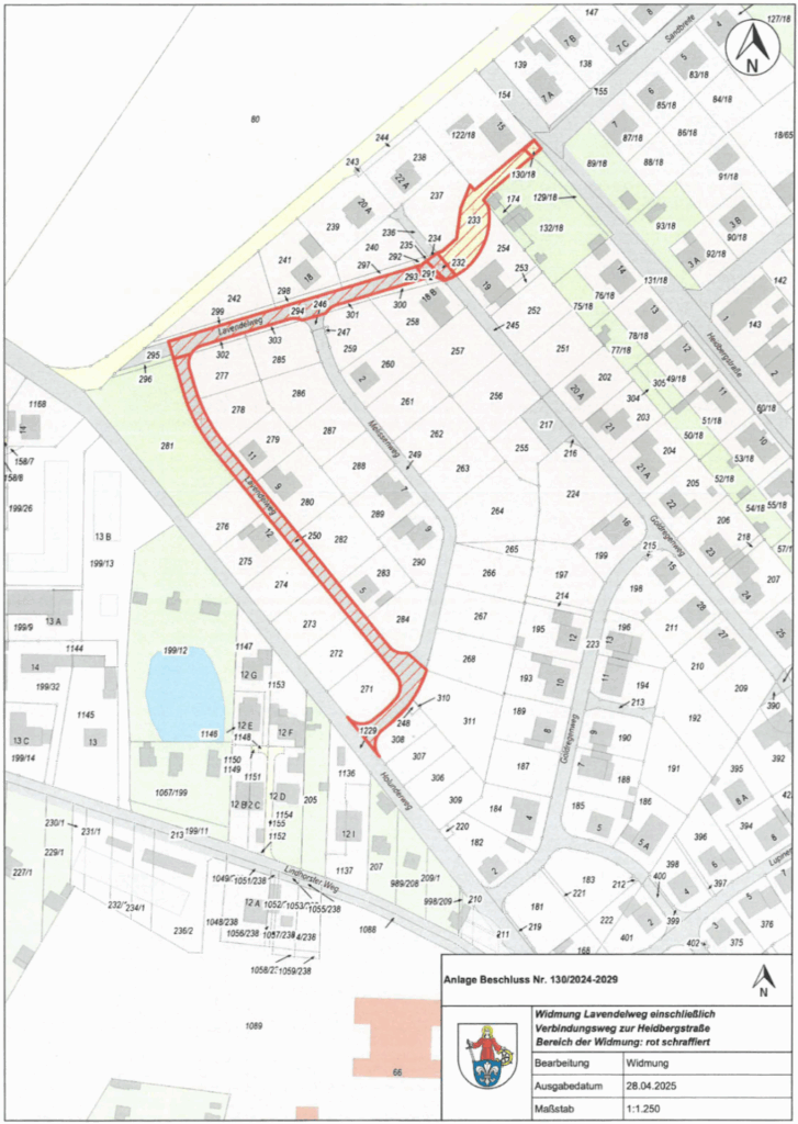 Lageplan Lavendelweg