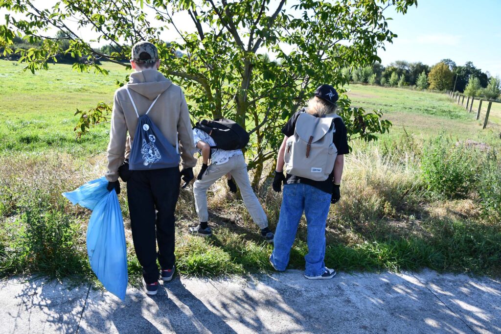 The young people found garbage in the most unlikely places.