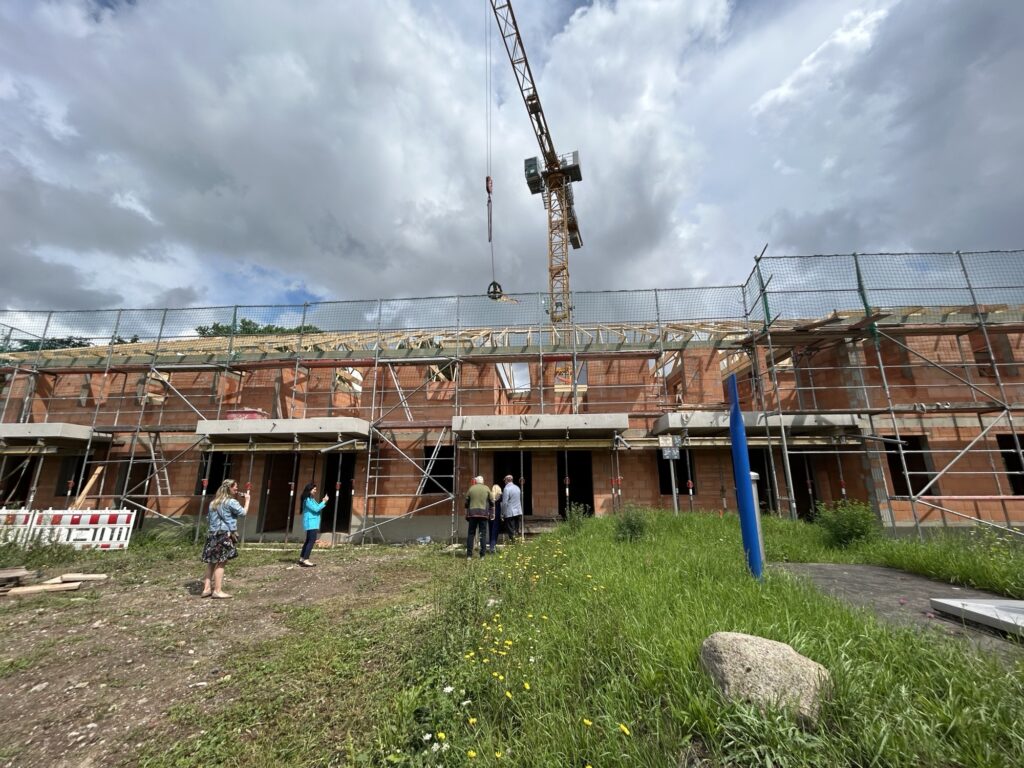 Guests explore the new residential quarter