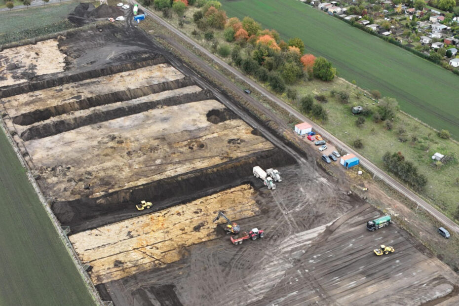 Excavations for new stadium