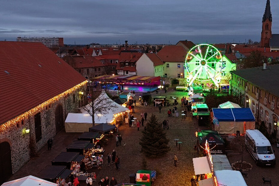 Luftbild weihnachtliche Schlossdomäne