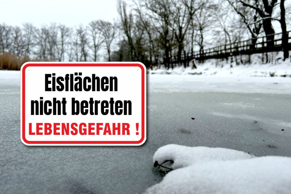 Schild: Eisfläche-nicht-betreten