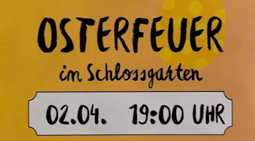 Osterfeuer im Schlossgarten