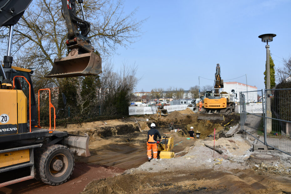Unter anderem werden durch den WWAZ Leitungen verlegt.
