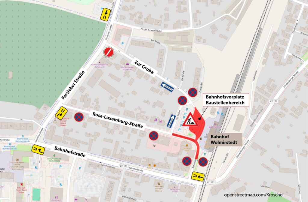 Lageplan Baustelle