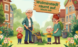 Flyer for the "Wolmirstedt Cleans Up" Cleanup Day