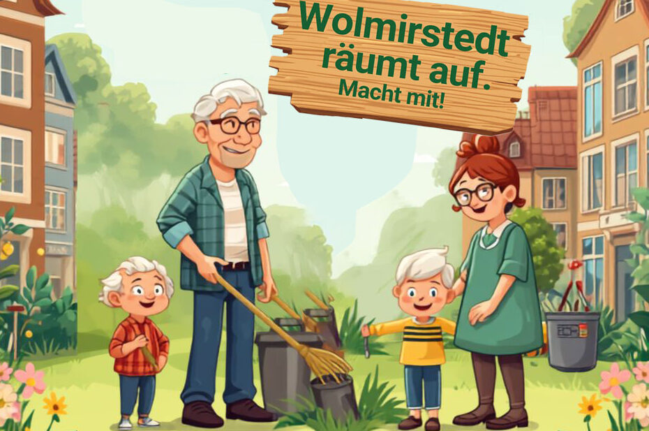Flyer Putztag "Wolmirstedt räumt auf"
